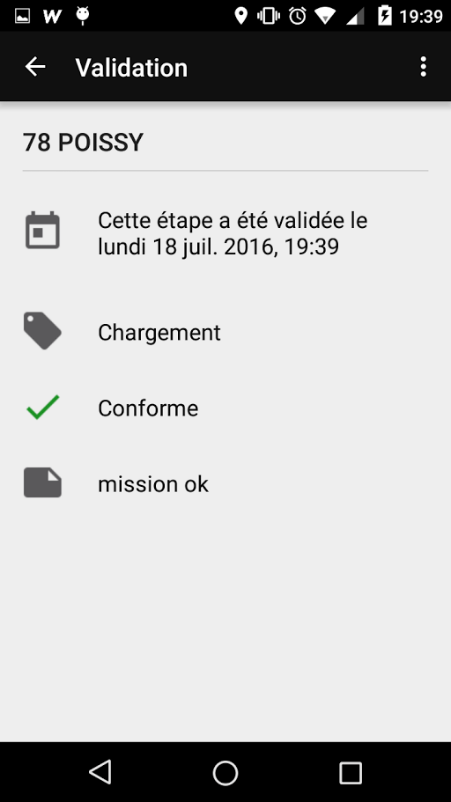 WP_MOBILE: Écran de modification et d’annulation