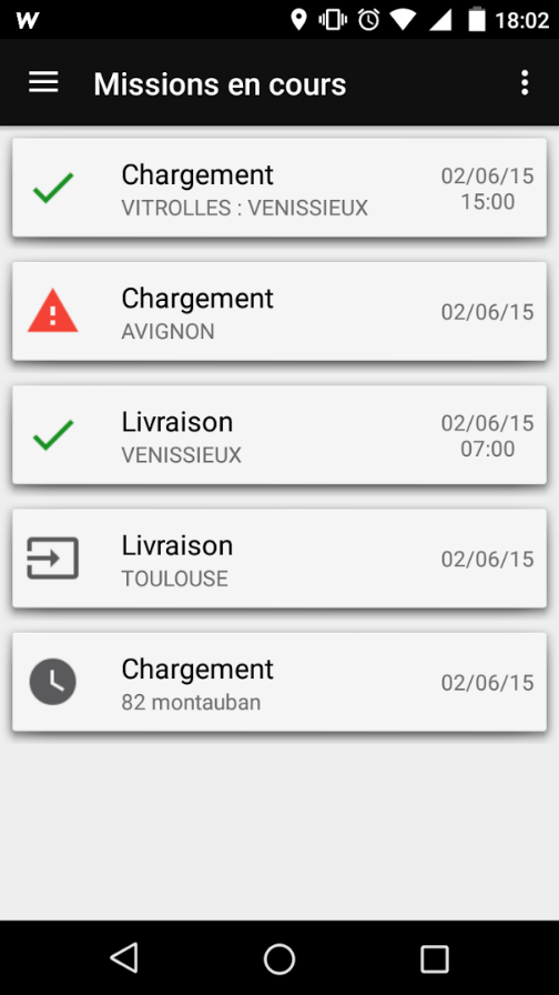 WP_MOBILE: Missions en cours